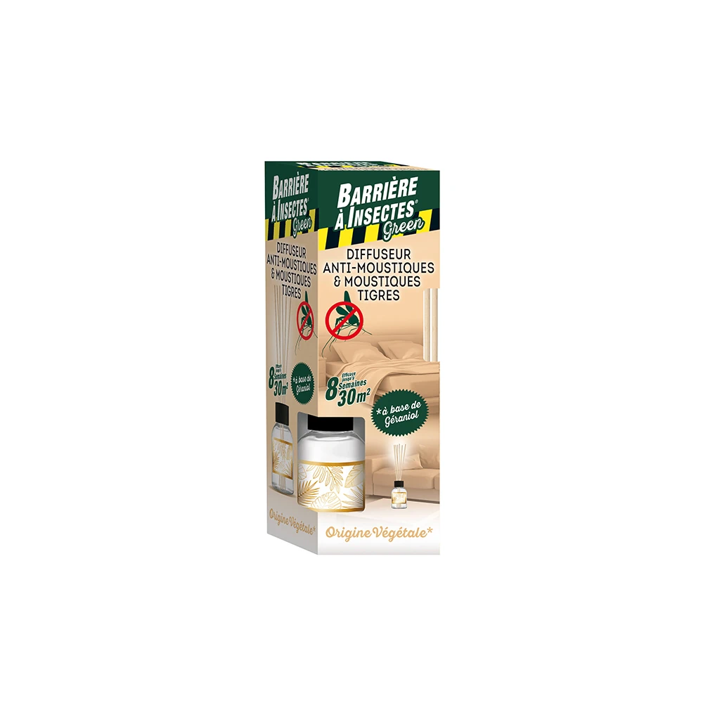 Barrière à Insectes Green Diffuseur Anti Moustique et Moustique Tigre