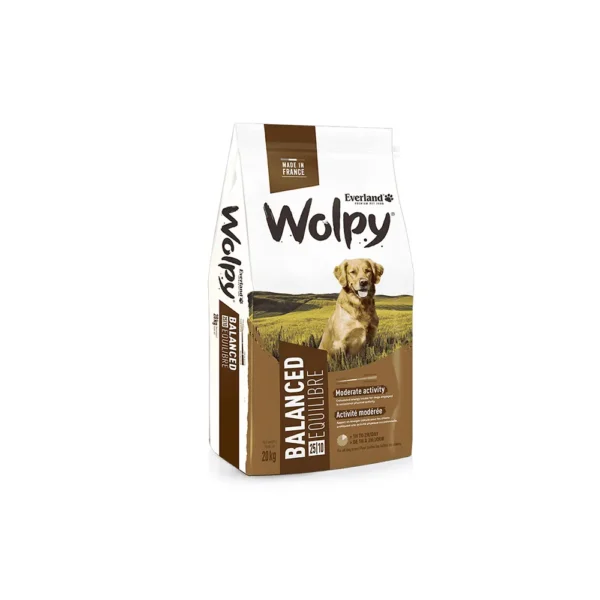 Croquettes Wolpy Balanced pour Chiens Adultes toutes Tailles 20kg