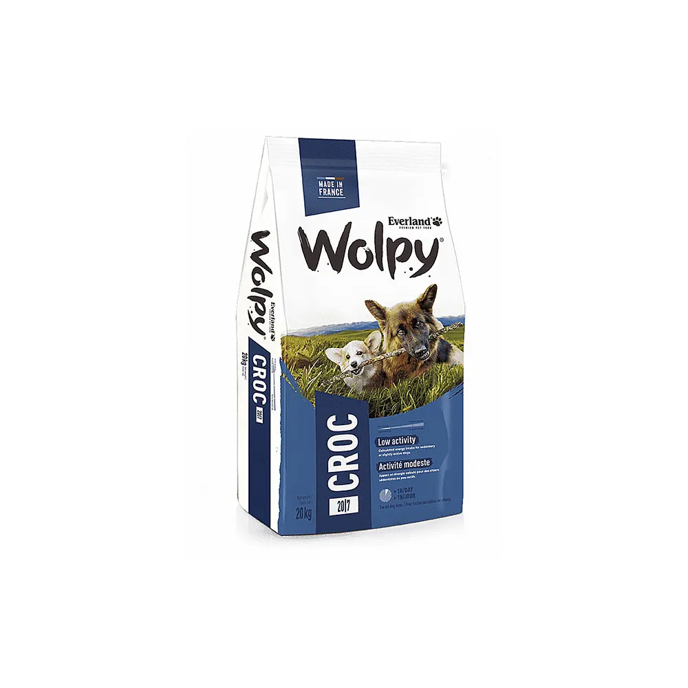 Croquettes Wolpy Croc pour Chiens Adultes toutes Tailles 20kg