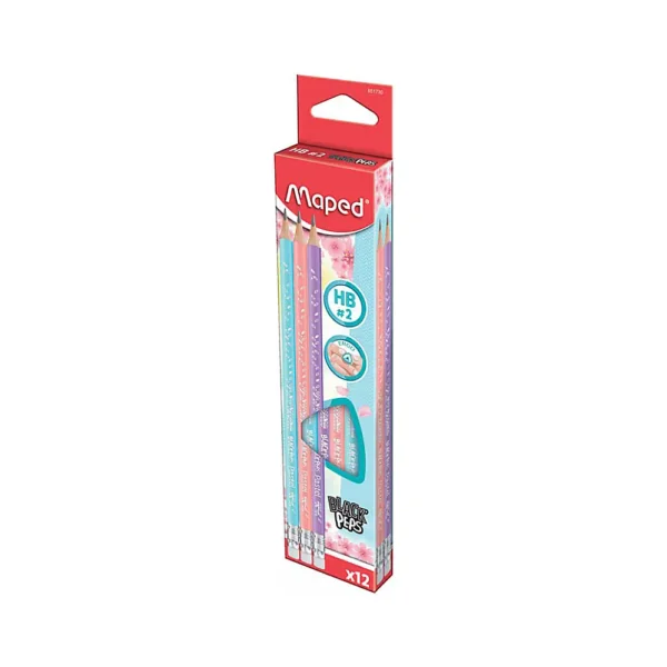Gomme Crayon Graphite Fin Couleurs Pastel HB