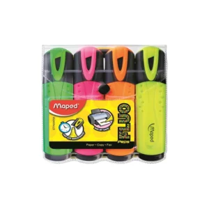 Surligneurs Fluo Peps Classic Pastel en Pochette 4 Pièces