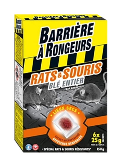 Appât sur céréales - Rats et Souris - 150g