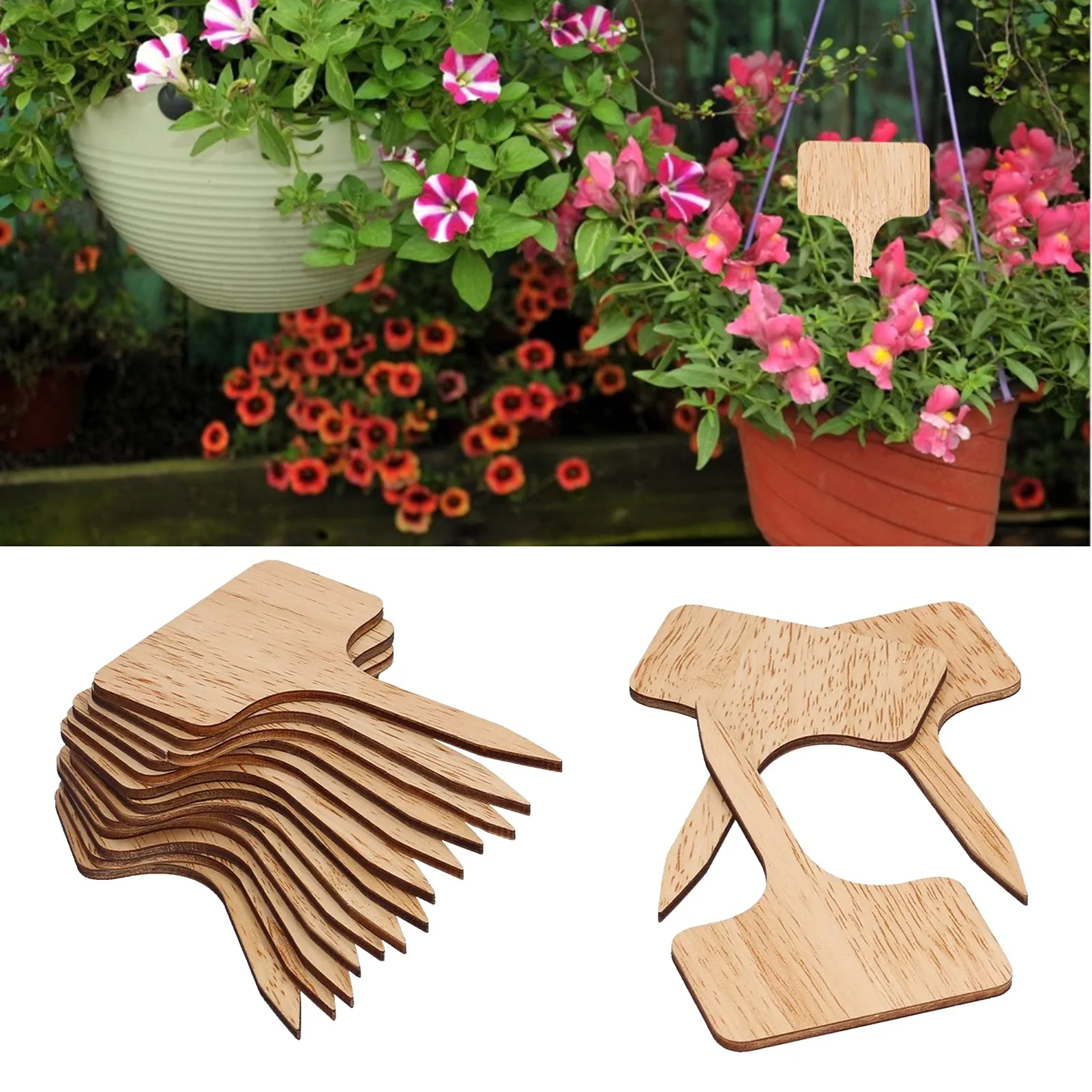 Étiquettes de Plantes en Bois