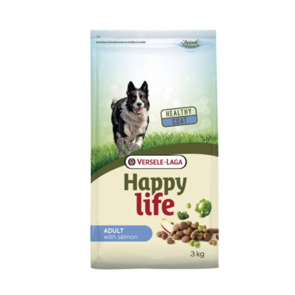Happy Life Saumon – Croquettes pour chien – 3kg