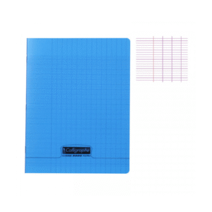 Cahier 192 Pages 17x22 100g Piqué Seyès Couverture PP Bleu Éco