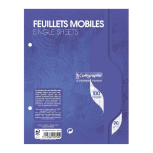 Feuilles Mobiles 17x22 100 Pages 90g Seyès Calligraphe