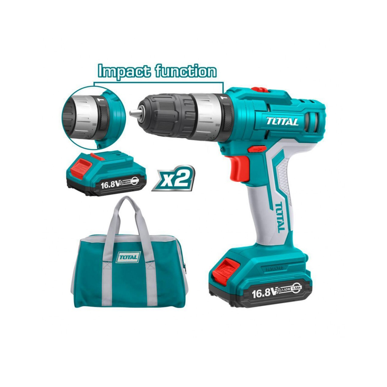 Perceuse à percussion lithium-ion TIDLI1612