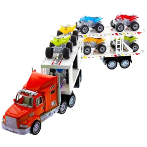 Camion Transporteur avec 8 Quads – Jouet pour Enfants