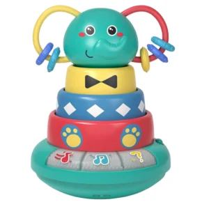 Anneaux Musicaux Éléphant – Jouet d’Éveil Musical