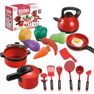 Ensemble de 21 Pièces de Jouets de Cuisine en Plastique Durable